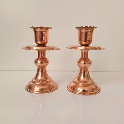 ست دو عددی شمعدان مسی نانو شده