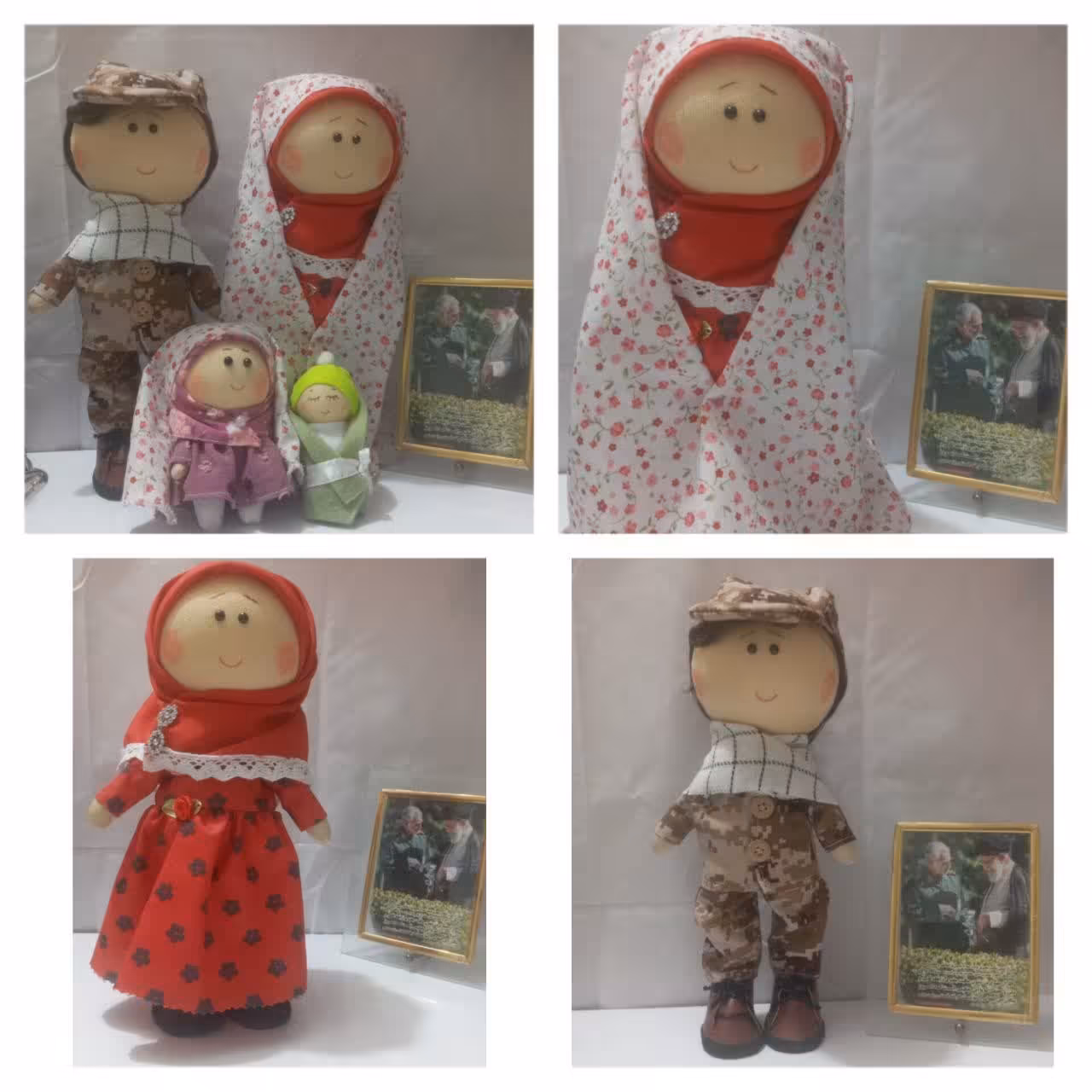 عروسک بسیجی پک خانوادگی 4تایی