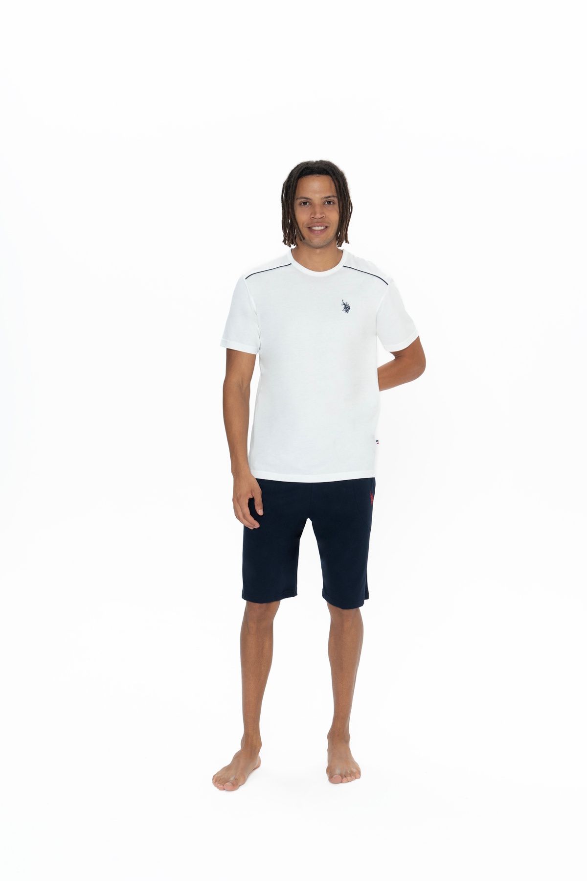 ست پیژامه مردانه پایه چوگان ASSN. 100 ٪ پنبه ECRU 3 BCP1. U.S. Polo Assn.