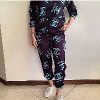 ست هودی و شلوار، فری سایز، طرح برند چنل