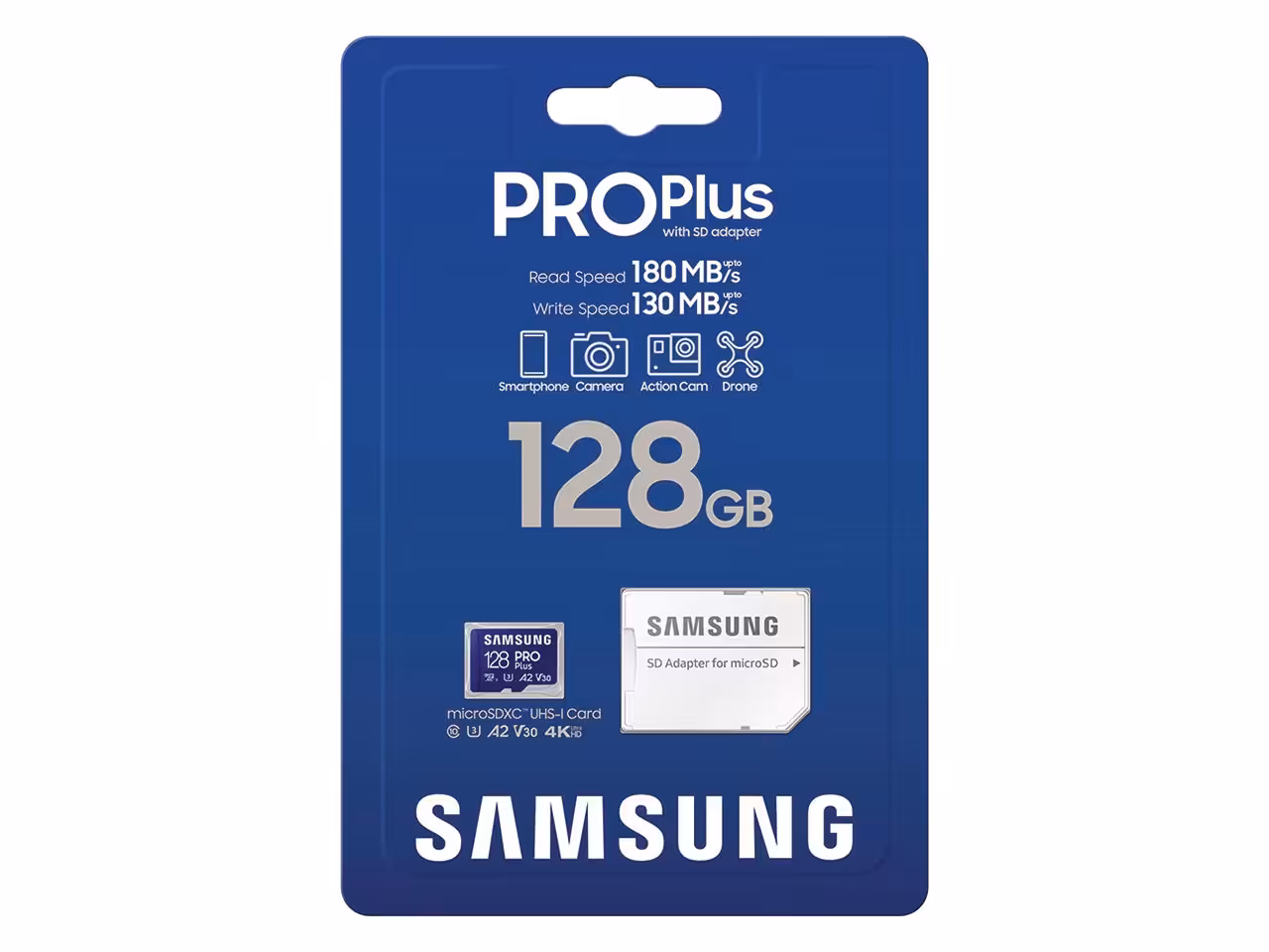مموری میکرو اس دی سامسونگ مدل Pro Plus U3 A2 ظرفیت 128GBSamsung Pro Plus 128GB Microsd U3 A2 V30