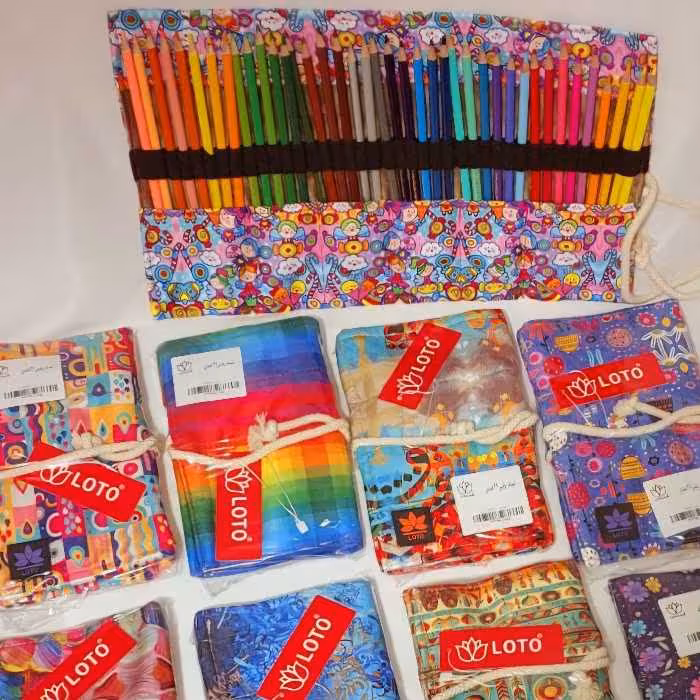 کیف مدادرنگی 36رنگ رولی جدید کم جا وقابل شستشو 