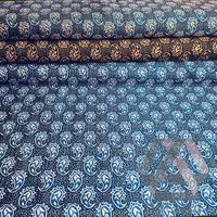 پارچه ترمه طرح بته جقه با عرض 1 متر رنگ قهوه ای