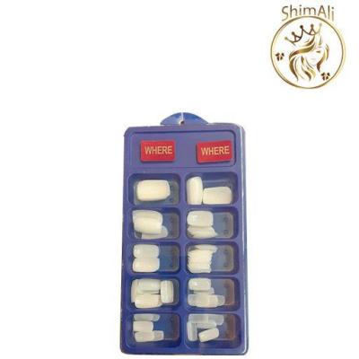 ناخن مصنوعی 100 عددی رنگ شیری سرتخت