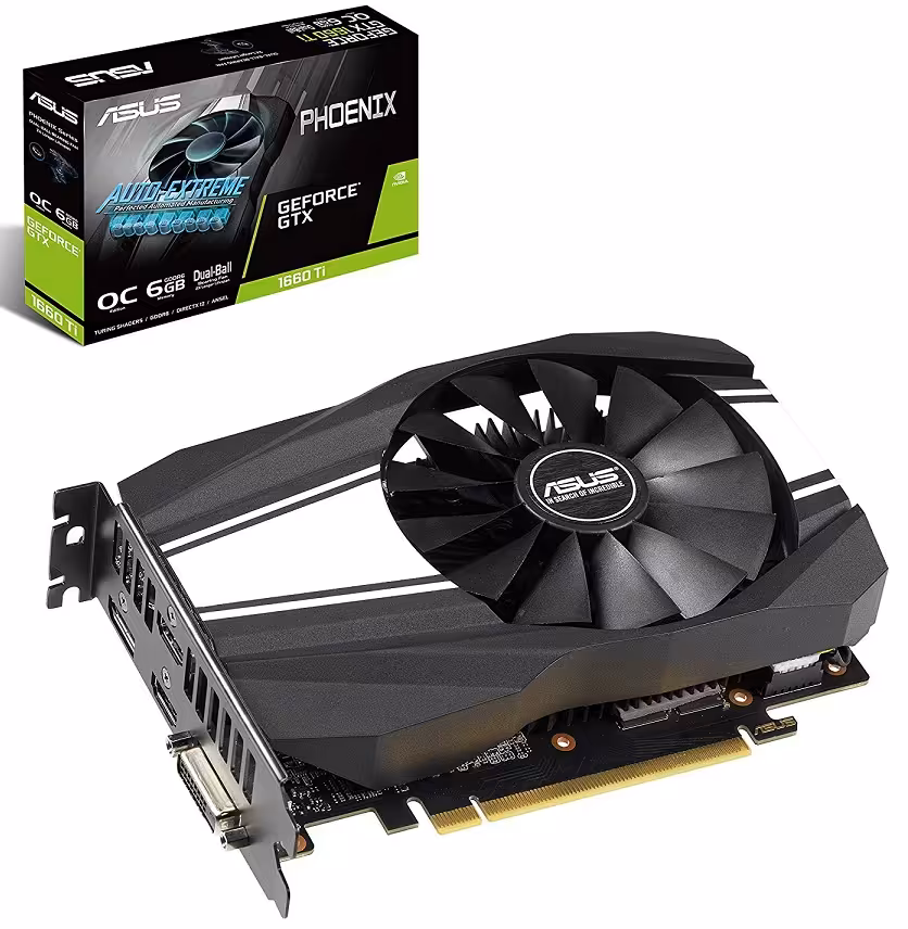 کارت گرافیک ایسوس مدل PH-GTX1660TI-O6G با حافظه 6 گیگابایت