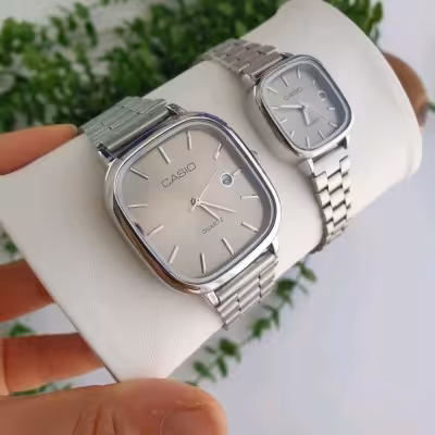 ساعت ست طرح کاسیو زنانه و مردانه بند استیل