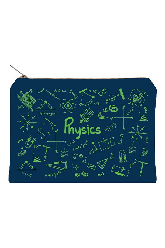 زیپ کیف سایز A5 Physics سرمه ای دات نوت