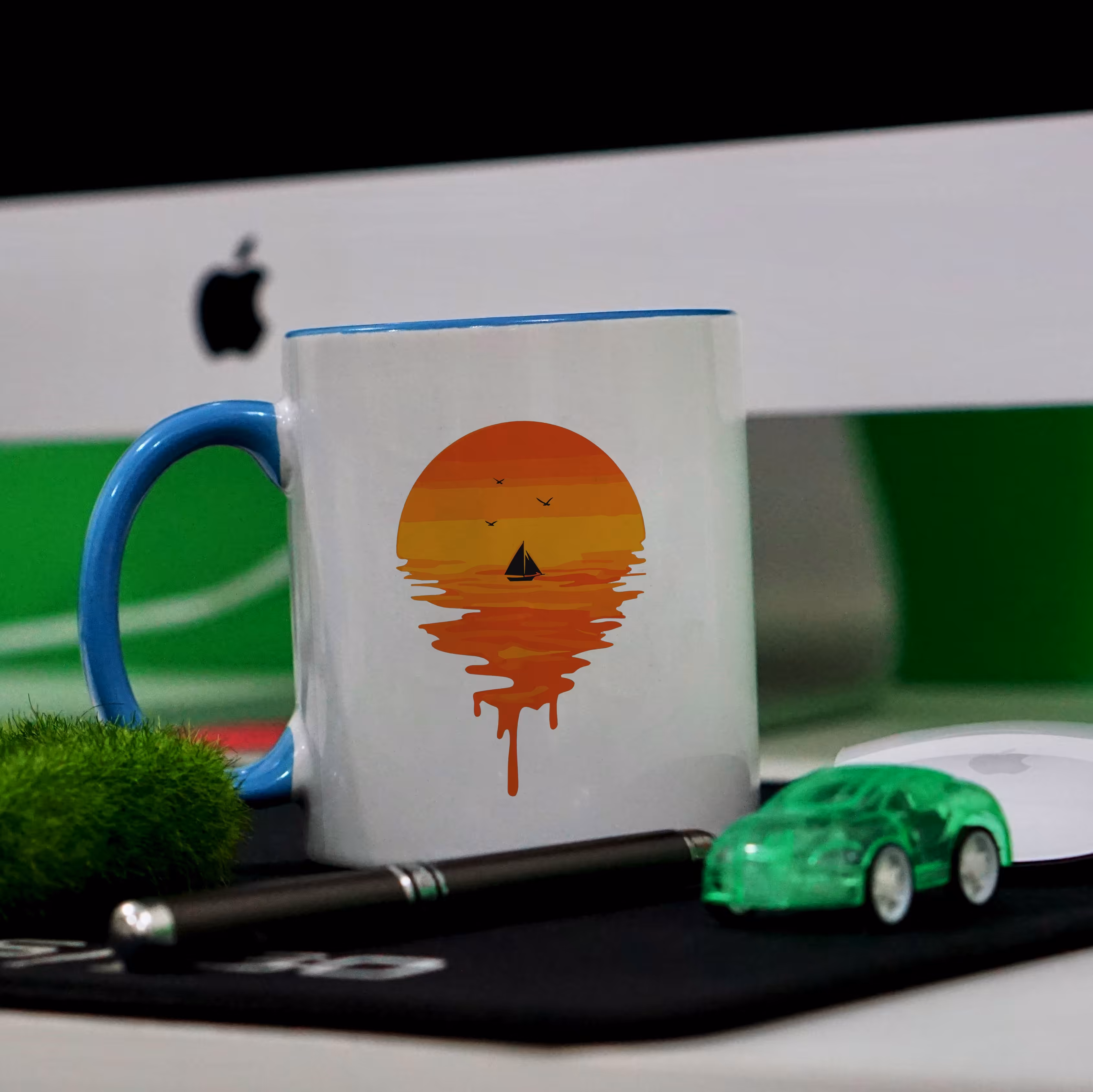 ماگ سرامیکی با طرح غروب گرم