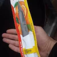 کارد آشپزخانه بیوتی    کارد استیل اسماعیلی دسته سفید