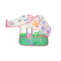 پیشبند آستین دار جیبی مشمایی کودک بیبی فورلایف Baby4life