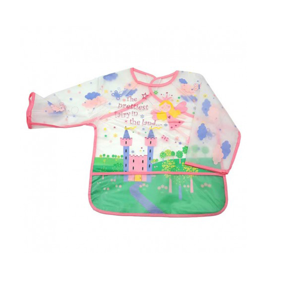 پیشبند آستین دار جیبی مشمایی کودک بیبی فورلایف Baby4life