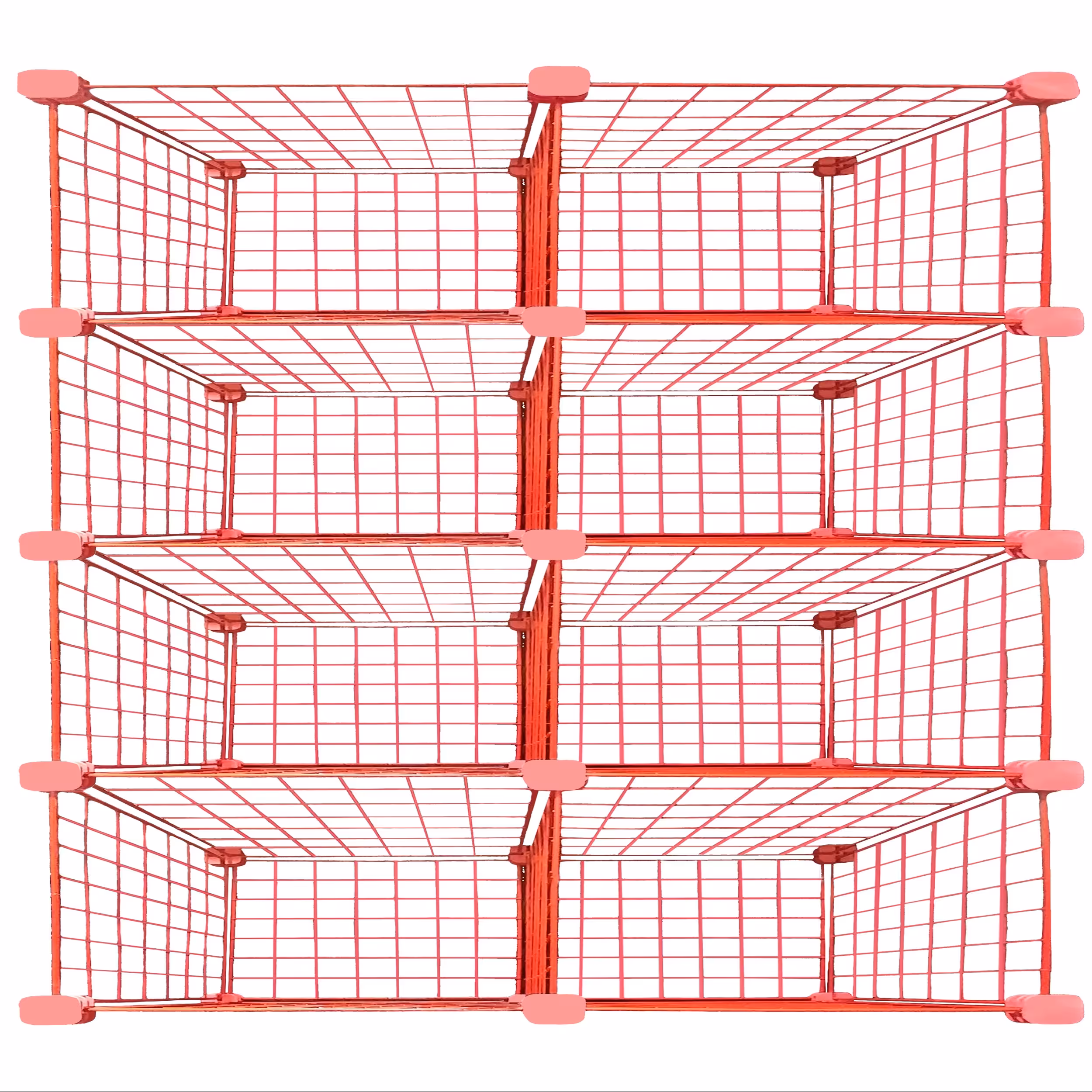 ست قفسه مشبک چهار طبقه در دو ردیف سایز 48x32(ارسال پس کرایه و به عهده مشتری)