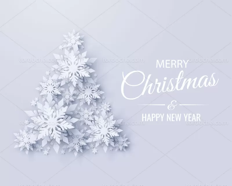 وکتور تبریک کریسمس با کیفیت | گرافیک با طعم تربچه