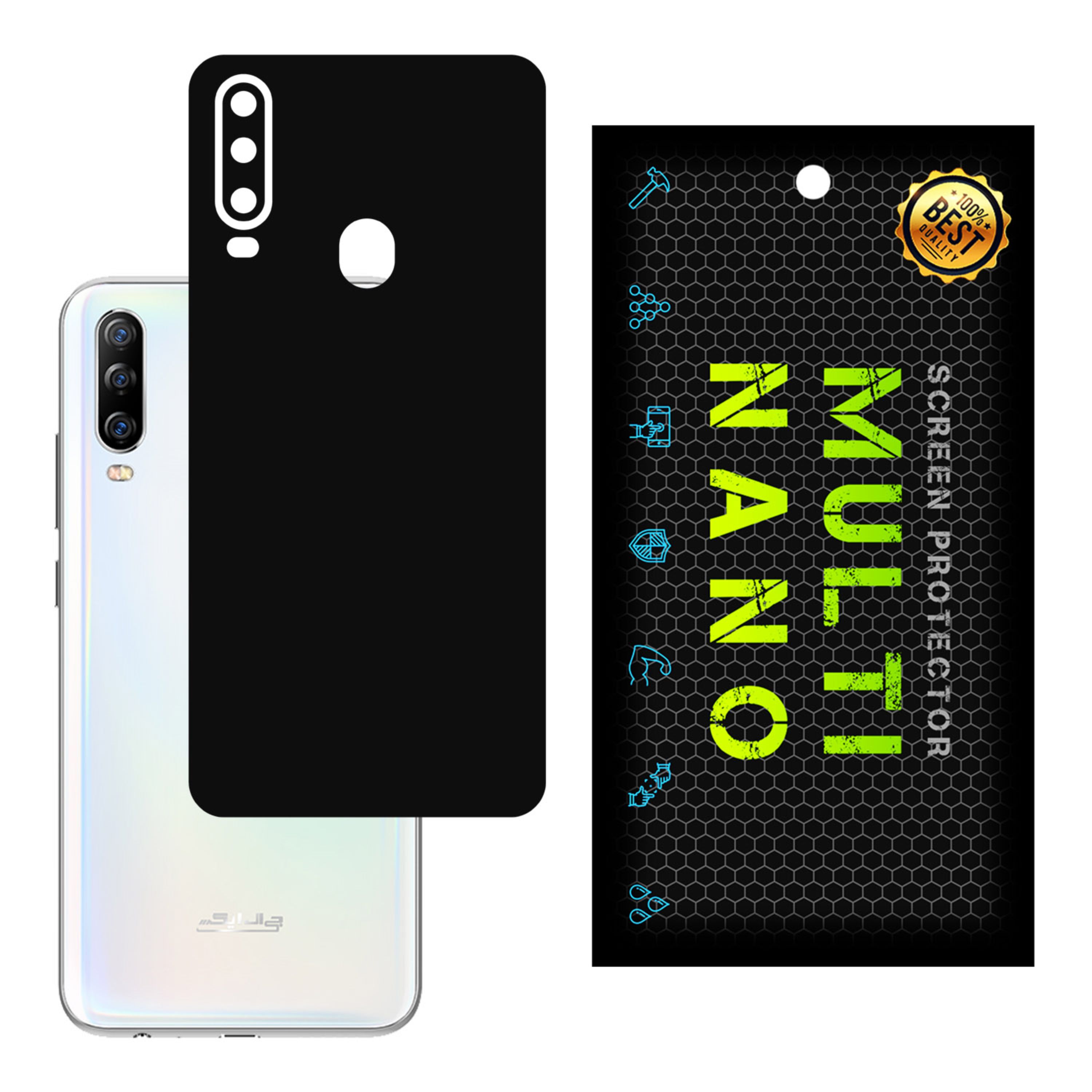 برچسب پوششی MultiNano مدل X-F1M-Black برای پشت موبایل جی ال ایکس  Luxe Shahin 2