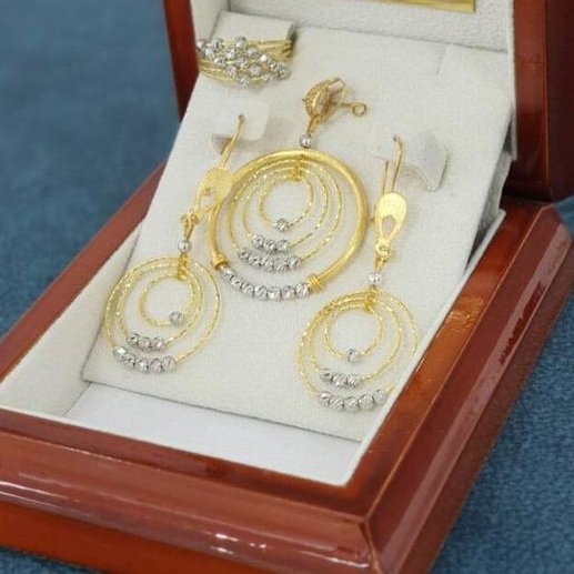 نیم ست گوی دار نقره