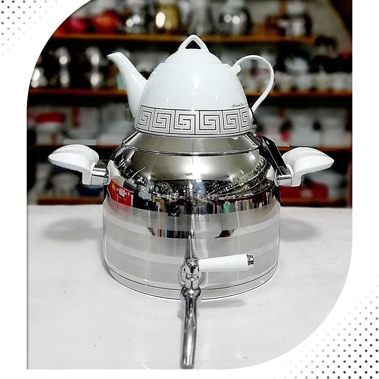 کتری و قوری استیل شیردار  R M S