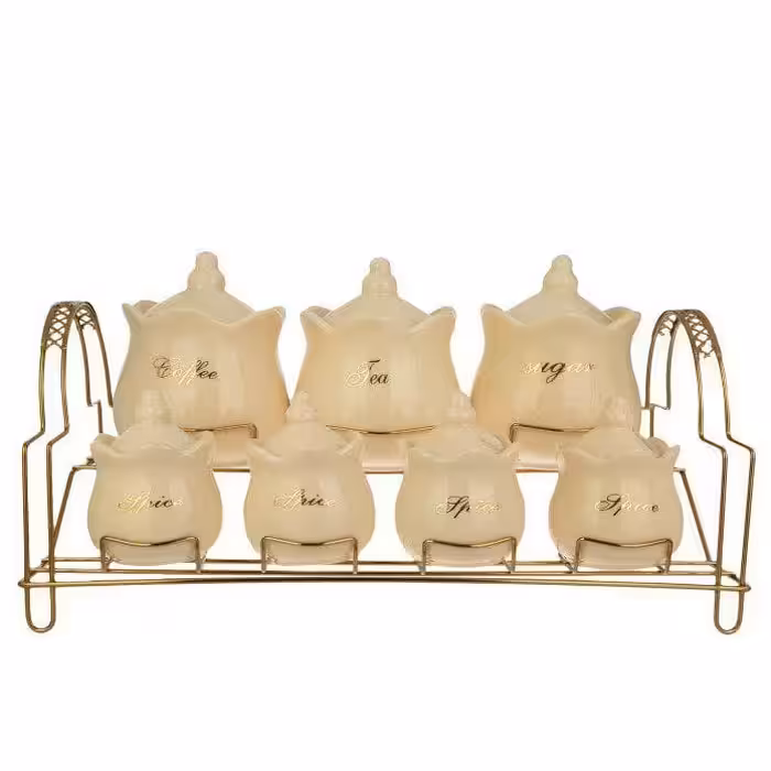 ست جاادویه 7 پارچه سرامیکی مدل تاجی