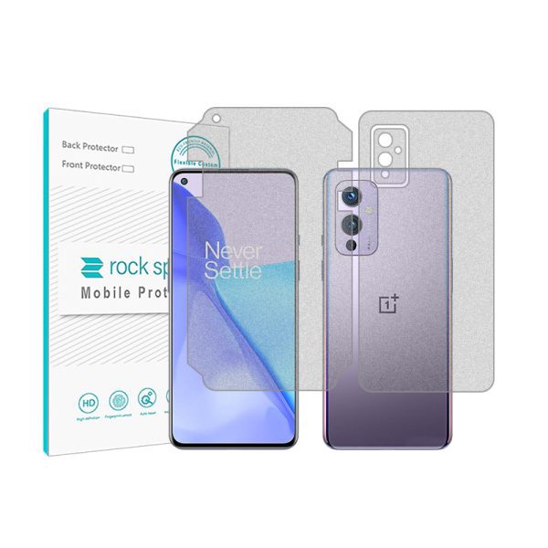 گلس صفحه نمایش و پشت گوشی وان پلاس 9 مدل نانو هیدروژل گیمینگ برند راک اسپیس کدss