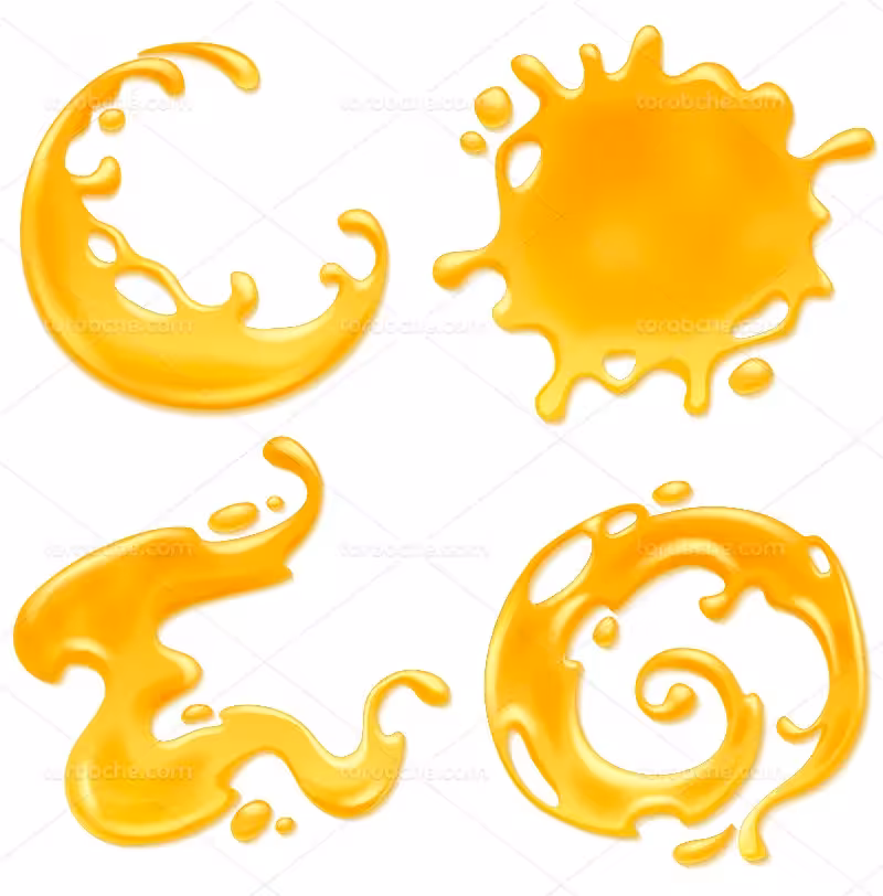 وکتور اسپلش آب پرتقال تازه | گرافیک با طعم تربچه