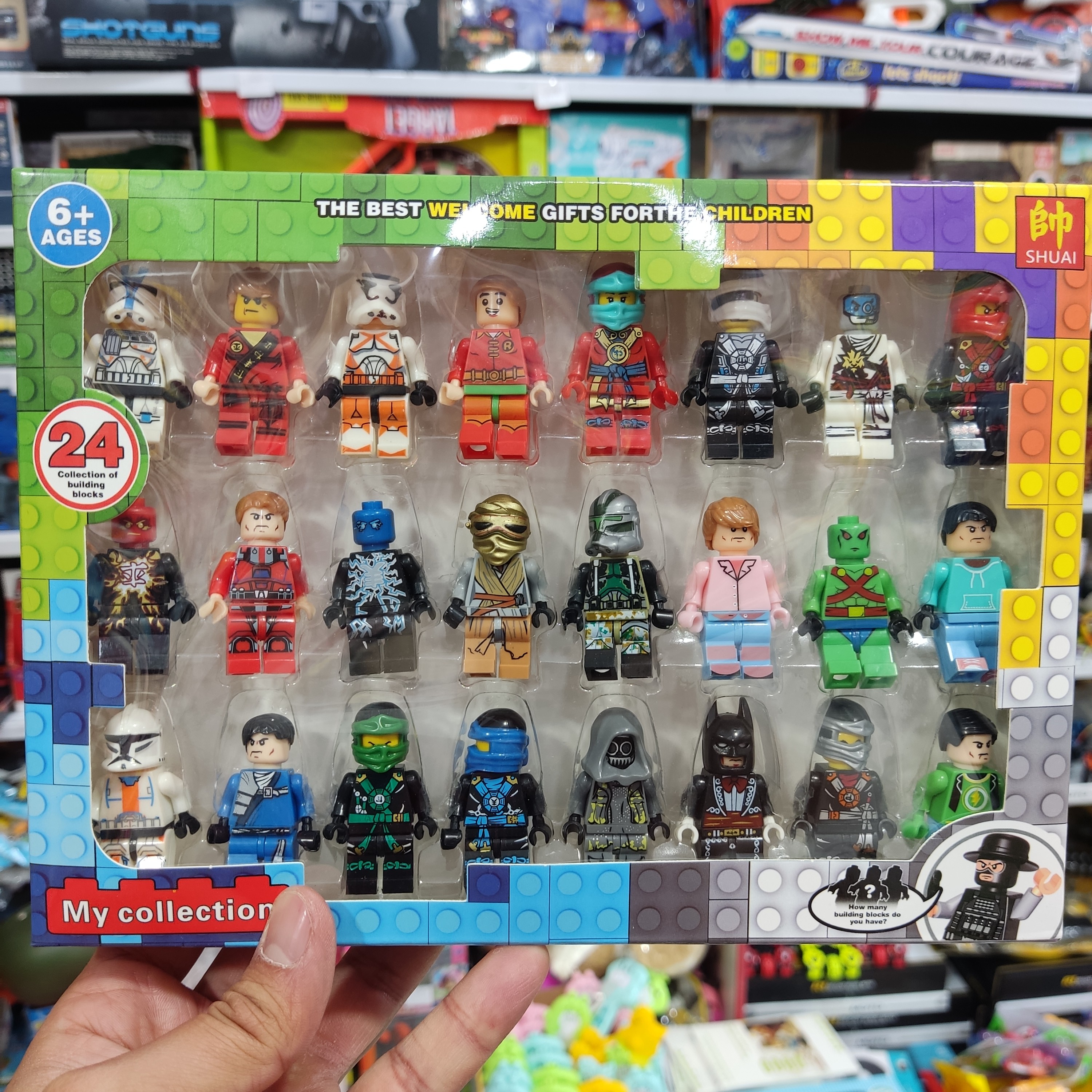 اسباب بازی لگو 24 عددی شخصیت ها بتمن جنگ ستارگان نینجا و غیره