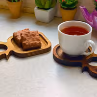 زیر لیوانی دسته گرد و مربع 