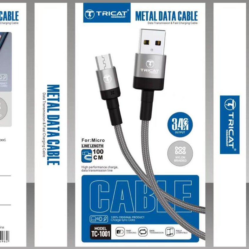 کابل اورجینال تریکت مناسب شارژر آندروید تایپ سی و آیفون بارفیکس کابل اصلی سامسونگ کابل اصلی شیایومی کابل اصلی شیائومی