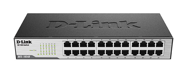 سوئیچ 24 پورت 10/100 دی-لینک مدل DES-1024DD-Link 24-Port 10/100 Switch DES-1024D