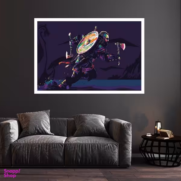 تابلو بکلیت طرح بازی Assassins Creed مدل قاب شاسی W-s8737