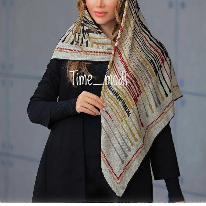 روسری نخی دور دست دوز