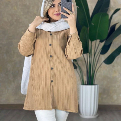 مانتو اسپرت زنانه کراش بغل دکمه
