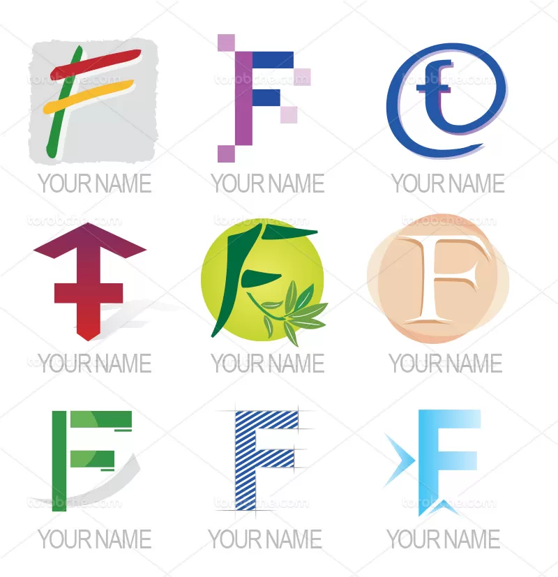 لوگو حرف F | گرافیک با طعم تربچه