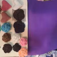 گل و قلب بافت 1 عدد ب انتخاب شما 