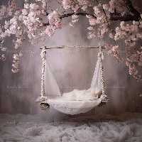 بک دراپ عکاسی گهواره نوزاد | گرافیک با طعم تربچه