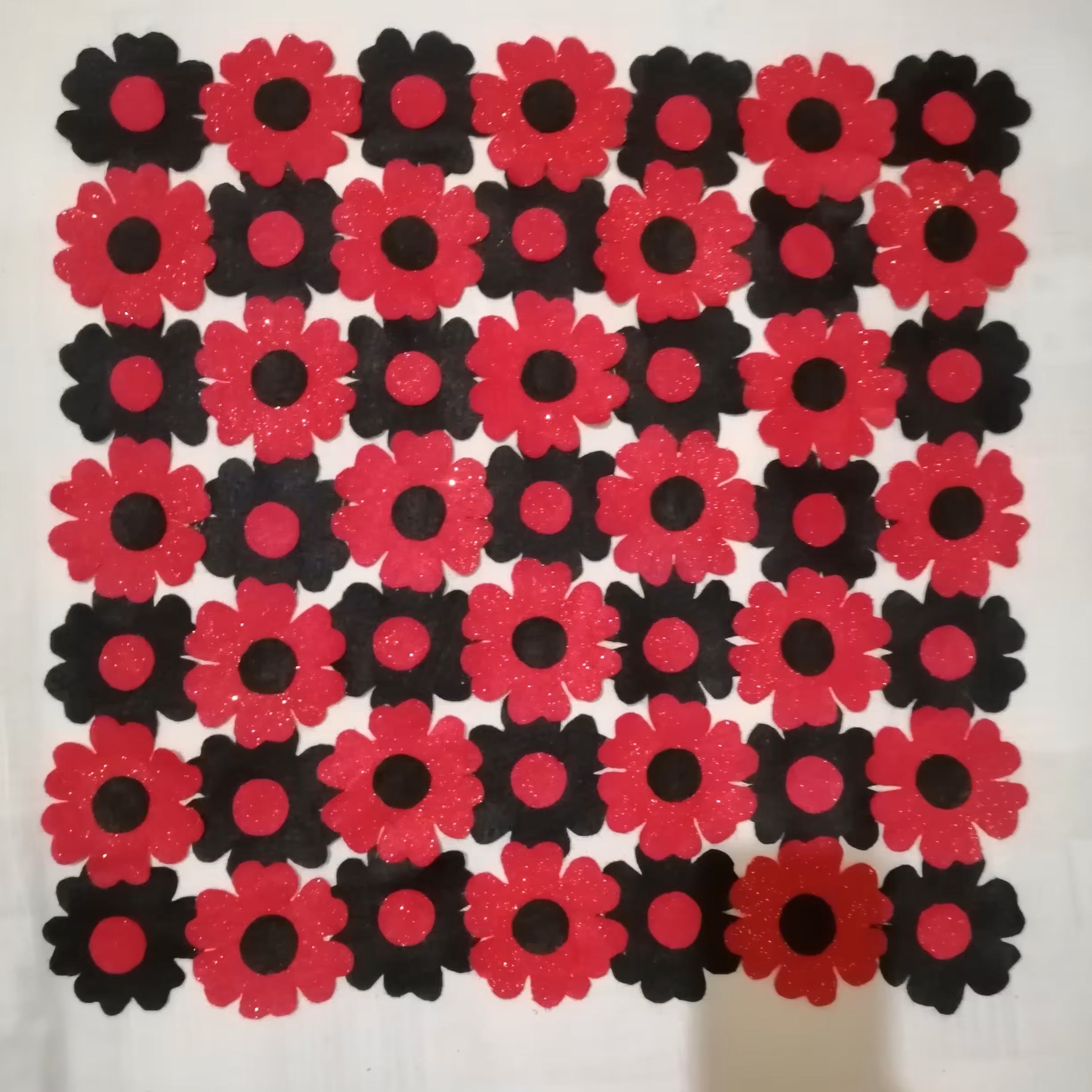 رومیزی طرح گل نمدی