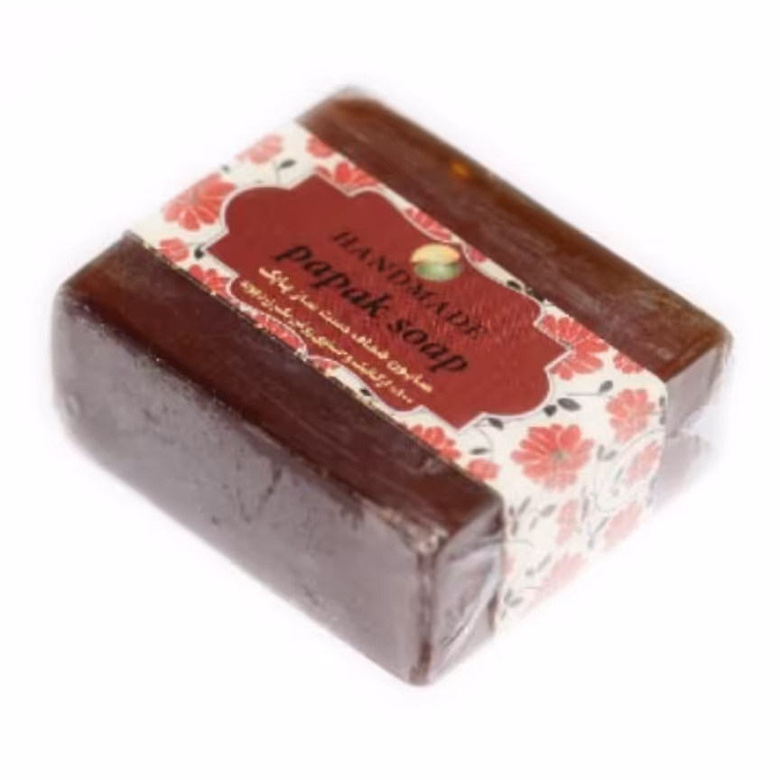 صابون زردچوبه پاپک - صابون زردچوبه گلیسیرینه طبیعی و دست ساز 100 گرم نیکوحال