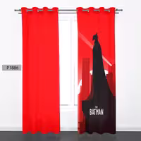 پرده هازان چاپی دوقواره دوخته شده پانچ شده هر قواره عرض 140ارتفاع 190 کد1886