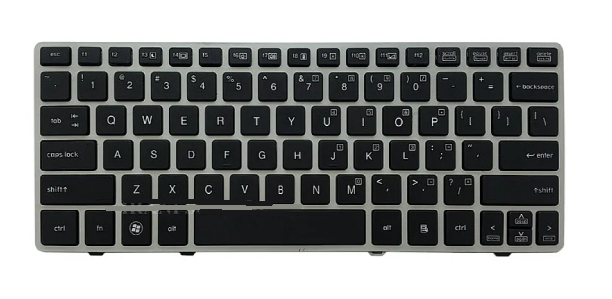 کیبورد لپ تاپ اچ پی EliteBook 2560 مشکی بافریم نقره ای