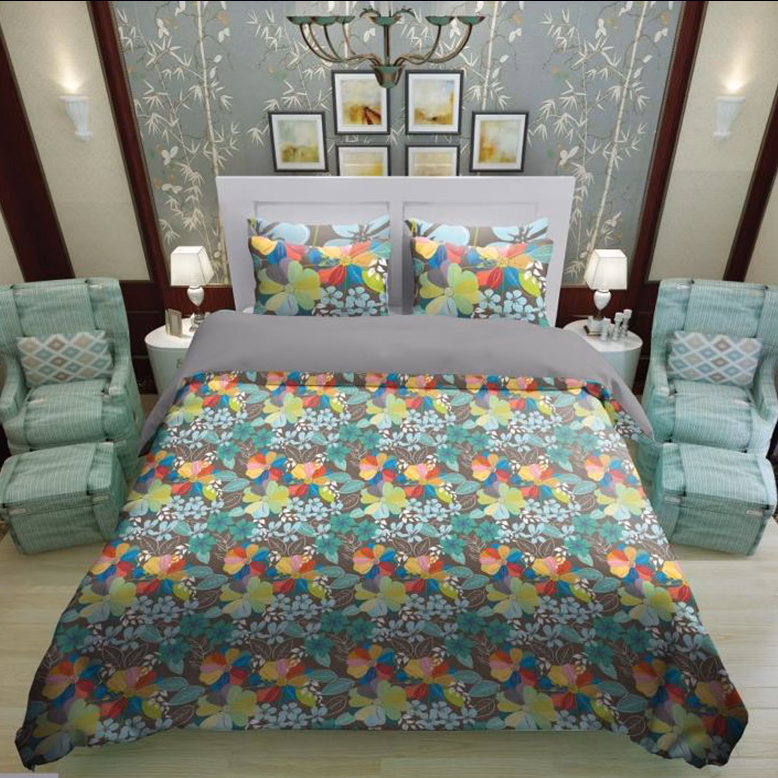سرویس روتختی 1 نفره تنسل چاپی برندترک لند (Turk Land)  کد rs 506