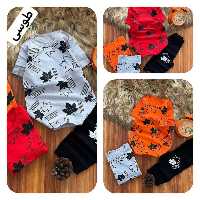 تیشرت شلوارک برگ دخترانه و پسرانه