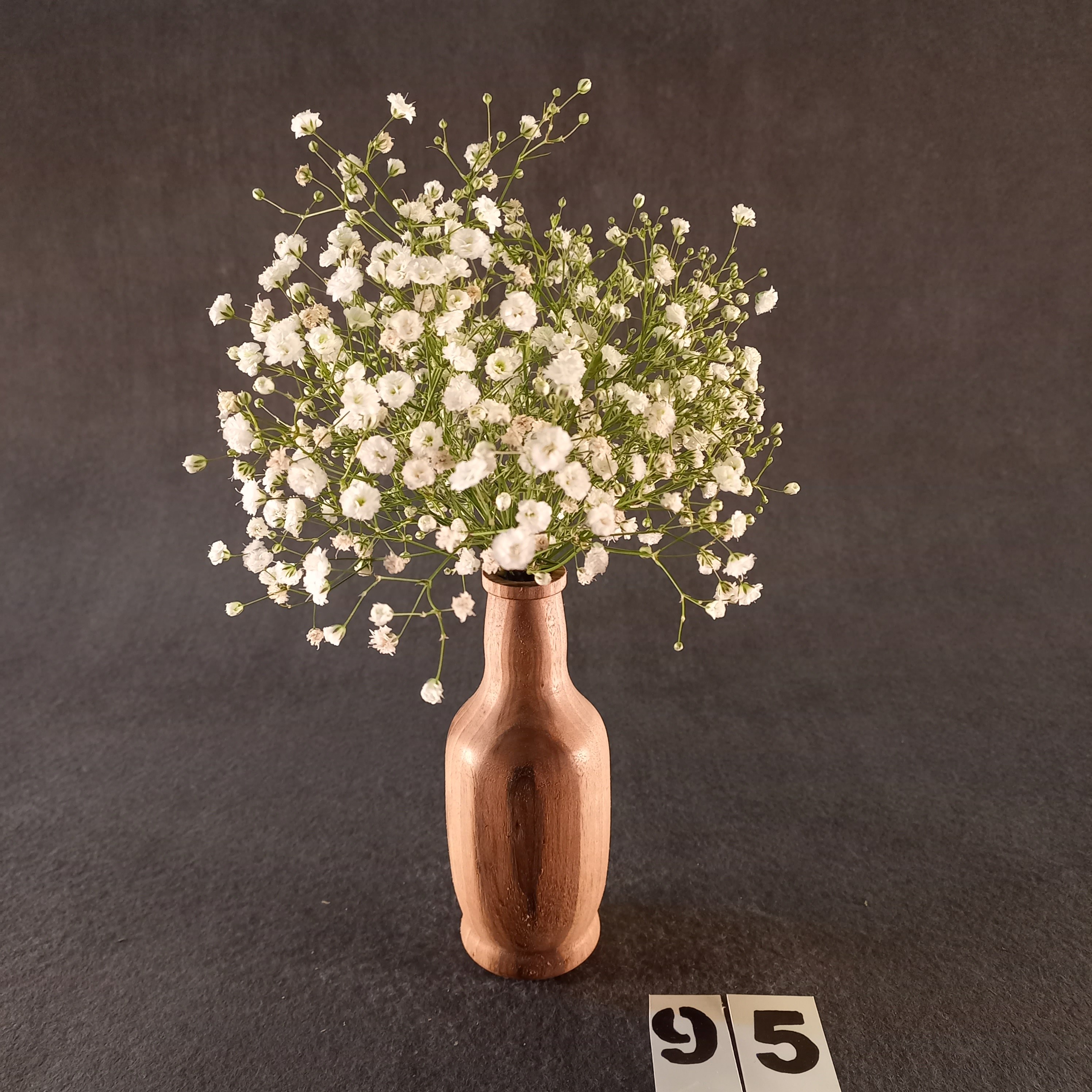 گلدان چوبی 15سانت و قطر 5 سانت مناسب گل های خشک کد95