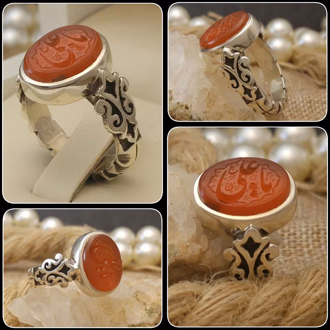 انگشتر نقره مردانه یمنی