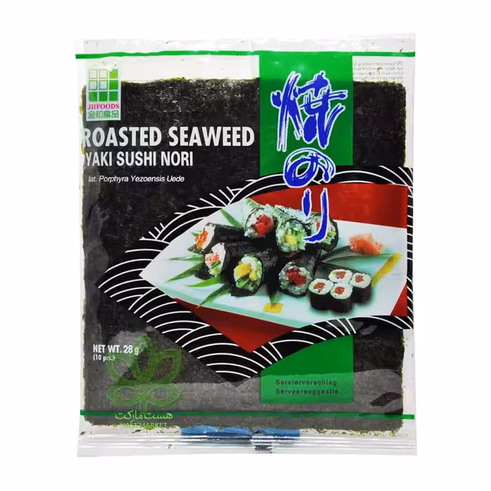 جلبک سوشی ( نوری ) 10 عدد جی اچ فود - jhfoods