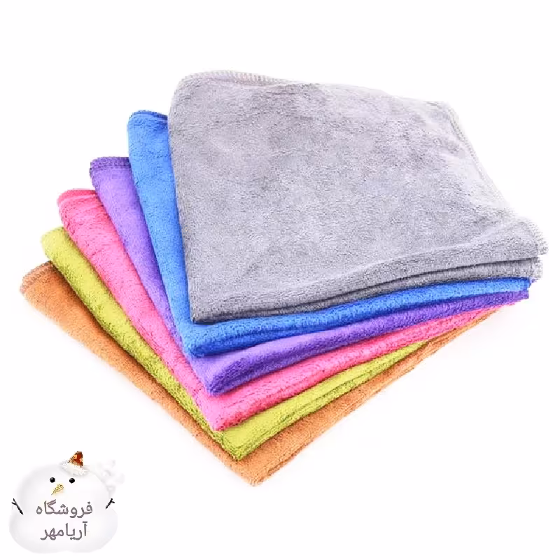 دستمال حوله ای طرحدار میکروفایبر (مناسب صفحه تلویزیون، مانیتور، موبایل و...)