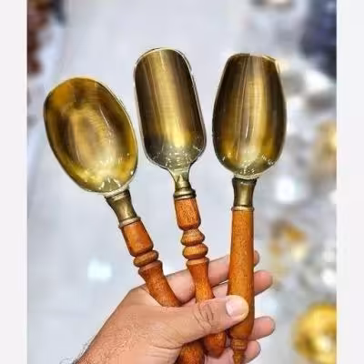 قاشق اجیل دسته چوبی رنگ ثابت مقاوم