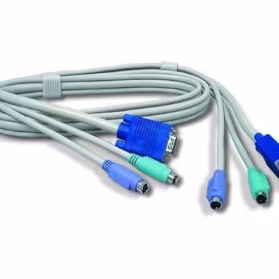 کابل KVM درجه1 سفید PS2 به طول 1.5 متر