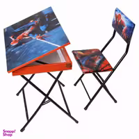 میز تحریر باکسدار و صندلی طرح مرد عنکبوتی (وایت بردی،تاشو،تنظیم شونده ارتفاع)