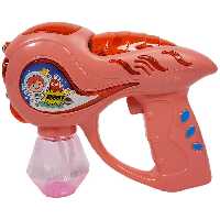 اسباب بازی حباب ساز مدل تفنگ به همراه مایع حباب ساز رنگ صورتی