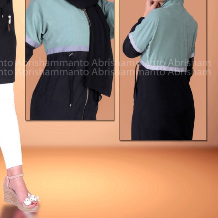 مانتو ترکیبی مدل کلاهدار کد 03