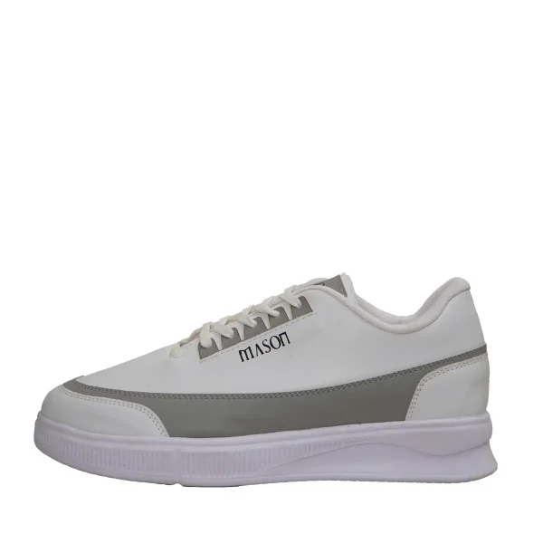 کفش تخت مردانه سفید طوسی مدل Mason