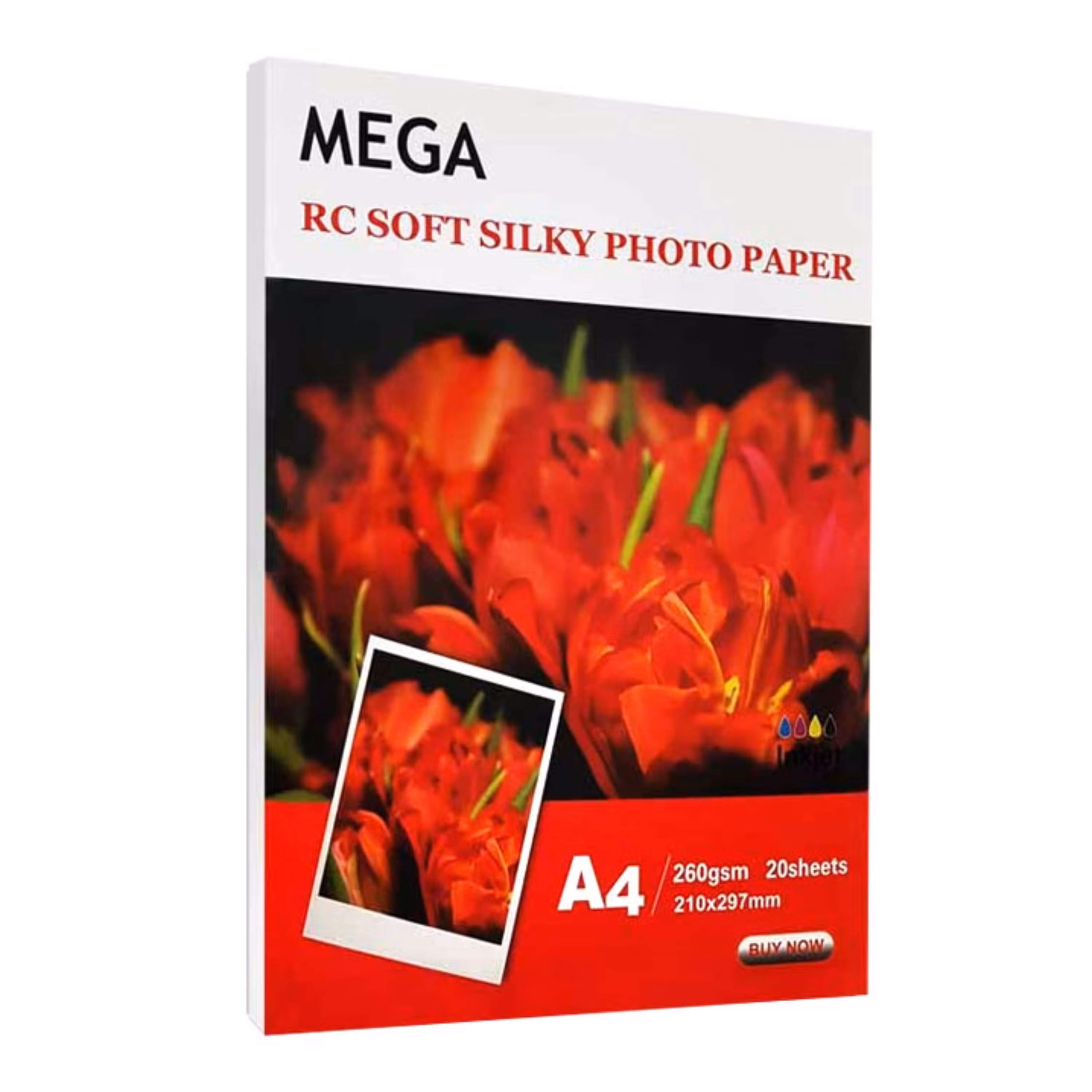 کاغذ چاپ عکس MEGA مات سایز A4 بسته 20 عددی 260g